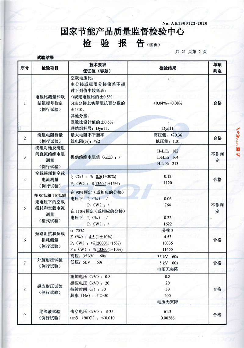 高低压试验报告-S11-1250济阳济阳济阳油浸式变压器-2.jpg